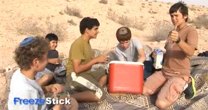 Gut gekühlt ist halb gewonnen: Die Schüler präsentieren ihre ausgezeichnete Erfindung eines Gefrierstabs.