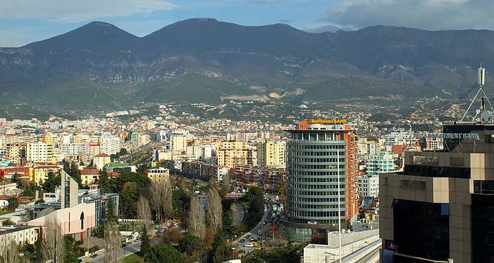 Albaniens Hauptstadt Tirana: hier gibt es nun eine israelische Botschaft.