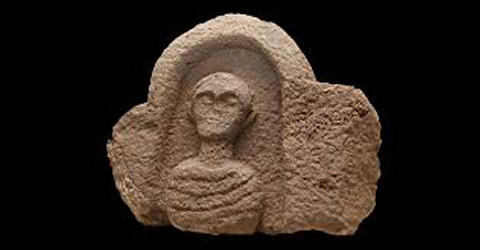 Die Abbildung eines Byzantiners haben israelische Archäologen im Golan entdeckt.