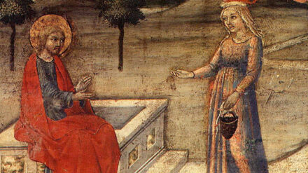 Forscher fragen: Hatte Jesus eine Ehefrau? Hier ein Bild des italienischen Künstlers Sano di Pietro von Jesus mit der Frau am Jakobsbrunnen.