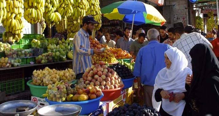 Trotz der sogenannten Blockade: Volle Marktstände in Gaza.