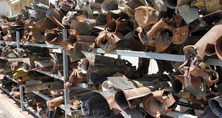 Mehr als 80 Raketen haben Palästinenser am Wochenende auf Südisrael abgefeuert.