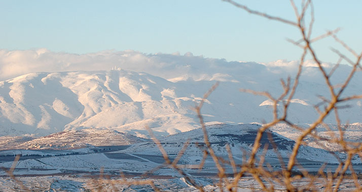 Am Skilift auf dem Hermon ist am Montag Schnee gefallen (Archivbild).