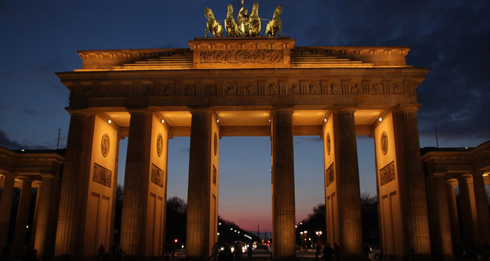 Auch am Brandburger Tor wird Chanukka gefeiert.