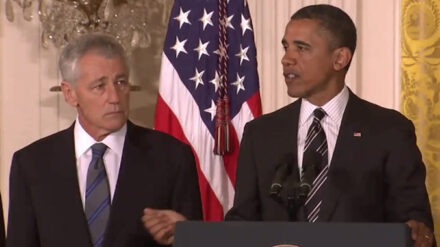 Am Montag stellte Barack Obama seinen Wunsch-Verteidigungsminister Chuck Hagel der Presse vor.