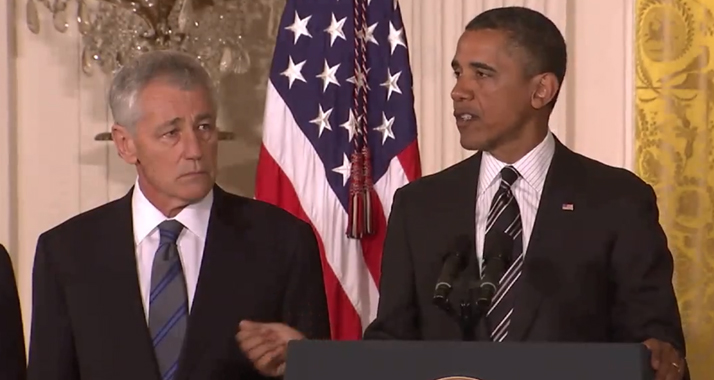 Am Montag stellte Barack Obama seinen Wunsch-Verteidigungsminister Chuck Hagel der Presse vor.