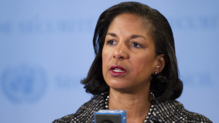 Die Botschafterin der USA, Susan Rice, wendet sich gegen die Formulierung "Staat Palästina" in der UNO.