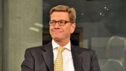 Guido Westerwelle stellte sich am Donnerstag in Berlin auf die Seite Israels.