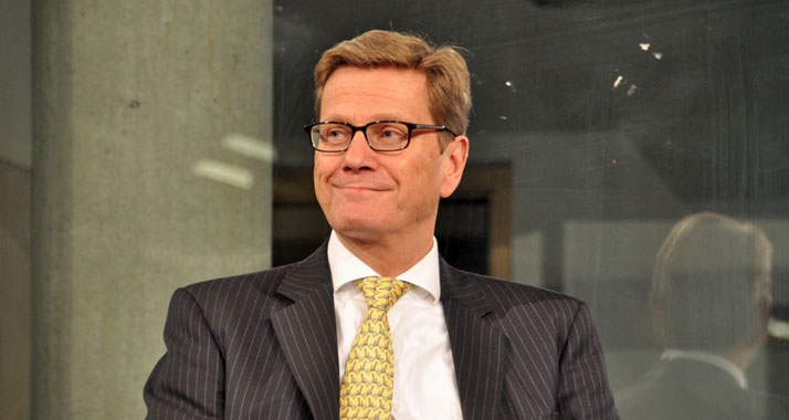 Guido Westerwelle stellte sich am Donnerstag in Berlin auf die Seite Israels.