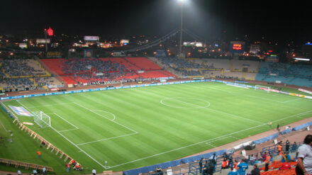 Im Ramat-Gan-Stadion (Archivbild) hätte die israelische Fußballnationalmannschaft beinahe die Portugiesen besiegt.