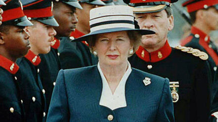 Margaret Thatcher im Jahr 1990 am Ende ihrer Zeit als Regierungschefin.