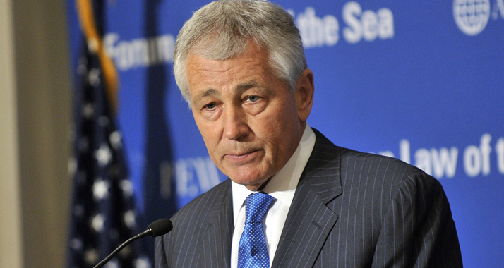 Chuck Hagel hat Israels Recht auf Selbstverteidigung betont.