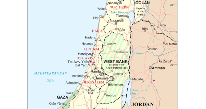Eine südliche Route führt über die Wüste Negev, eine nördliche über Amman in Richtung Syrien.