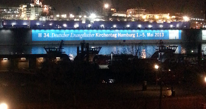 Der Kirchentag in Hamburg bietet auf dem "Markt der Möglichkeiten" auch Raum für eine pro-palästinensische Ausstellung.