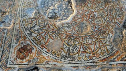 Dieses gut erhaltene Mosaik wurde auf einem Feld in Südisrael freigelegt.