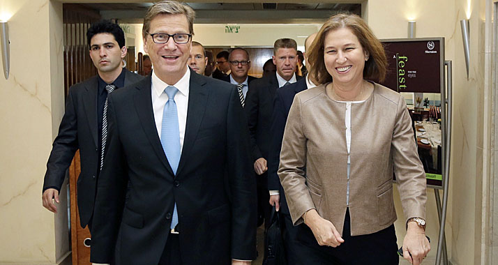 Westerwelle mit der israelischen Justizministerin Livni
