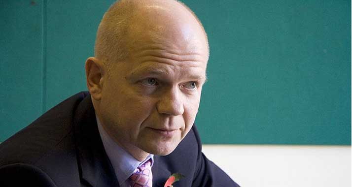 William Hague stellt sich ganz klar gegen die israelische Siedlungspolitik.