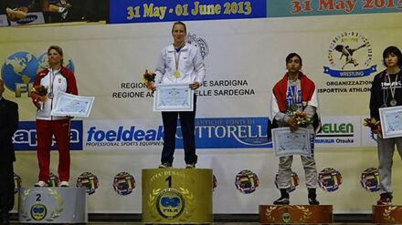 Gewann unter Schmerzen die erste Grand-Prix-Goldmedaille für Israel: die Ringerin Ilana Kratysch