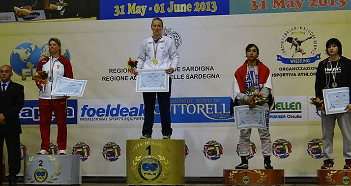 Gewann unter Schmerzen die erste Grand-Prix-Goldmedaille für Israel: die Ringerin Ilana Kratysch