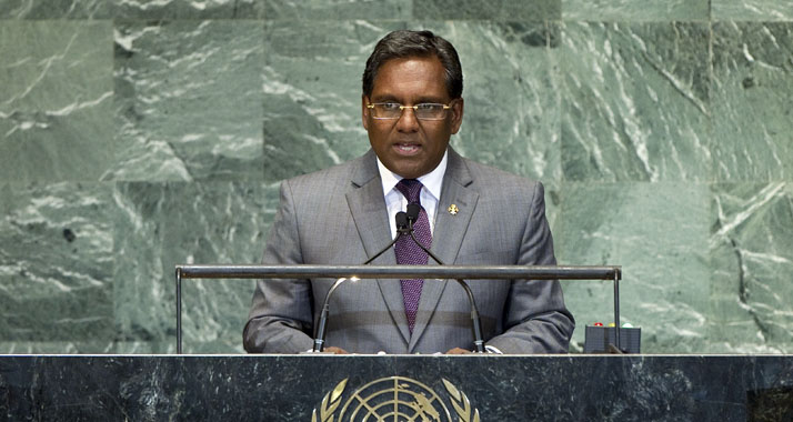 Der maledivische Staatspräsident Hassan unterstützt die Politik des palästinensischen Präsidenten Abbas.