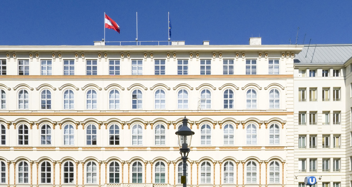 Das österreichische Außenministerium in Wien - hier wurde die Entscheidung zum Abzug getroffen