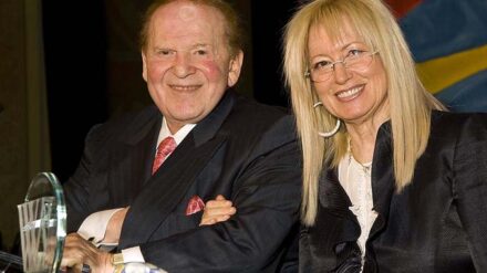 Die Geschäftsleute Miriam und Sheldon Adelson waren Ehrengäste der Feier.