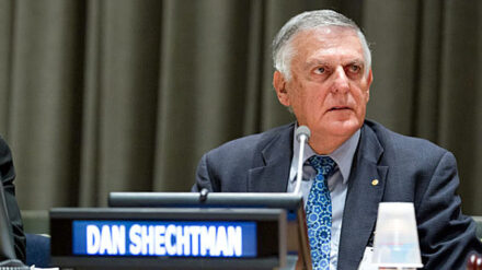 Chemienobelpreisträger Dan Schechtman beteiligte sich an der Diskussion im UN-Gebäude.
