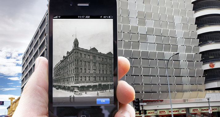 So wie hier bei einer Städtetour in Süd-Australien, zeigt "Architip" längt vergangene Bauwerke an.