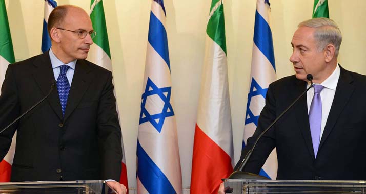 Italiens Premier Letta hat sich in Jerusalem unter anderen mit seinem Amtskollegen Netanjahu getroffen.