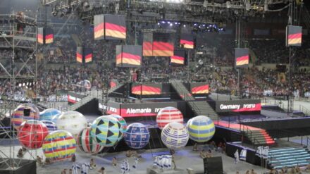 Als einer von 77 Staaten war Deutschland mit etwa 220 Sportlern bei der Eröffnung der Makkabiade vertreten.