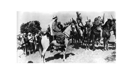 Asfur kämpfte gegen die britische Mandatsherrschaft über Palästina. (Im Bild: Kämpfer der Arabischen Befreiungsarmee während des Arabischen Aufstands im Mandatsgebiet Palästina)