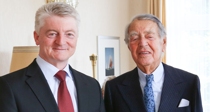 Israelis trauern um den Judenretter Berthold Beitz (r., hier mit dem Vorstandsvorsitzenden der ThyssenKrupp AG, Heinrich Hiesinger).