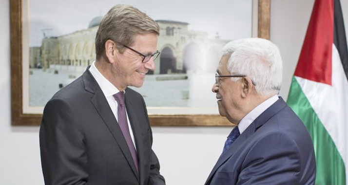Westerwelle und Abbas trafen sich am Montag in Ramallah