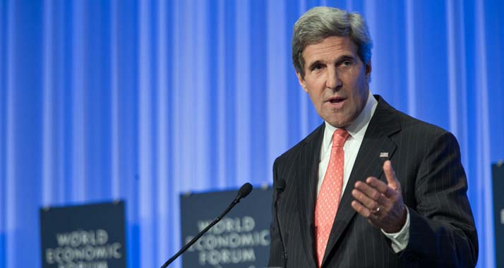 Kerry lobte Israelis und Palästinsner, trotz mancher Hindernisse die Verhandlungen weiter zu führen. (Archivbild)