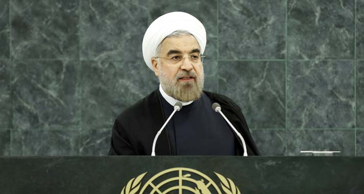 Erklärte vor der Weltgemeinschaft die friedvollen Absichten seines Landes: der iranische Präsident Rohani.