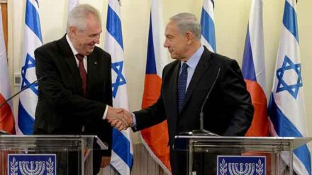 Unter Freunden: Netanjahu (r.) und Zeman am Montag in Jerusalem.