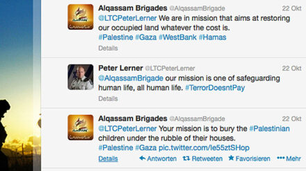 Über Twitter erläutern Hamas und israelische Armee einander ihre Mission.