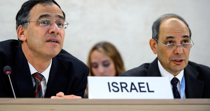 Die israelische Delegation war bei der Sitzung des UNHRC vor Ort.