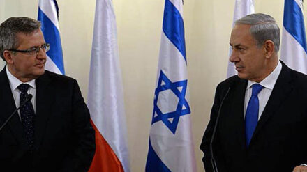 Sehen gute bilaterale Beziehungen: Der polnische Präsident Komorowski (l.) und Israels Premier Netanjahu