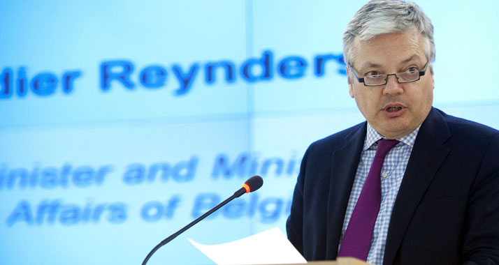 Bestätigte die Aufwertung der palästinensischen Vertretung zur "Mission": der belgische Außenminister Reynders