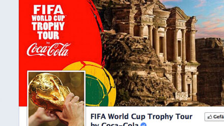 Auf der World Cup Trophy Tour machte der Fußballpokal auch Station in Israel und dem Westjordanland.