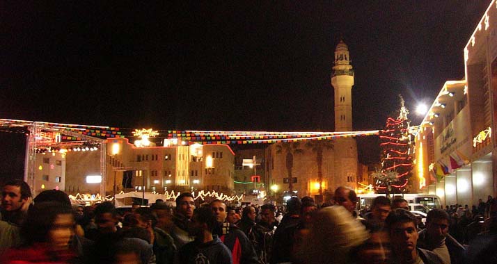 Weihnachten am Manger Square in Bethlehem - jedes Jahr ein Besuchermagnet.