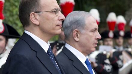 Netanjahu und Letta (vorne) - bei den Gesprächen zwischen den beiden ging es vor allem um das Thema Iran.
