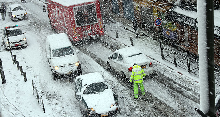 Der Verkehr in Jerusalem ist fast vollständig zum Erliegen gekommen.