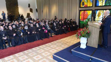 Schimon Peres warb für ein friedliches Zusammenleben der Glaubensrichtungen.