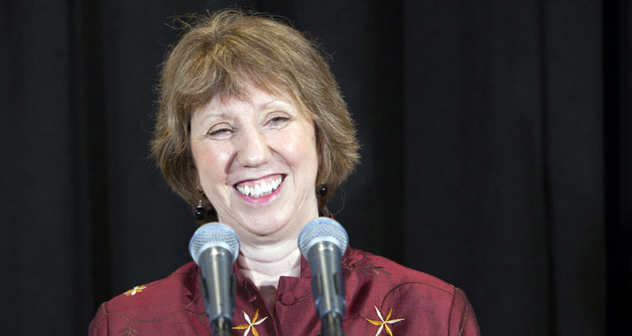 Verzichtet zum Holocaustgedenktag auf die Erwähnung von Juden und Antisemitismus: Catherine Ashton
