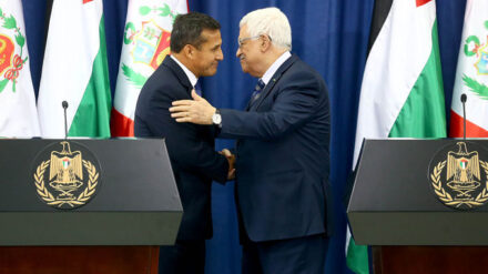 "Befreundete Staaten": Der peruanische und der palästinensische Präsident am Dienstag in Ramallah