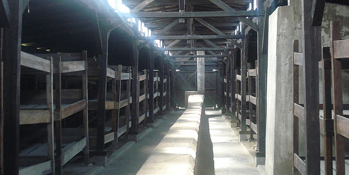 Arabische Häftlinge lernen über den Holocaust. Im Bild: Baracke in Auschwitz