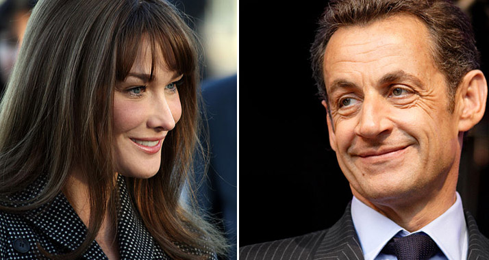 Bruni (l.) und Sarkozy (r.) trafen sich am Samstag mit Präsident Peres zum Abendessen. Sarkozy bezeichnete Peres als "besten Freund".