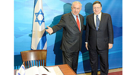 Netanjahu und Barroso (r.) am Sonntag in Jerusalem